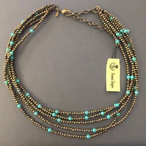 NEW with tags! Premier Designs ST. TROPEZ multi-strand turquoise Necklace